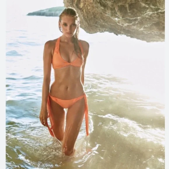 Victoria's Secret Swim Victorias Secret Orange Halter Bikini